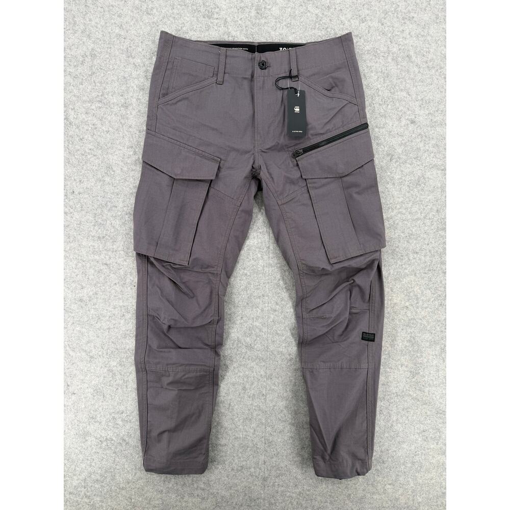 NWT G-Star RAW Rabbit Rovic Zip 3D Tapered Gray Cargo Pants Size 30/30